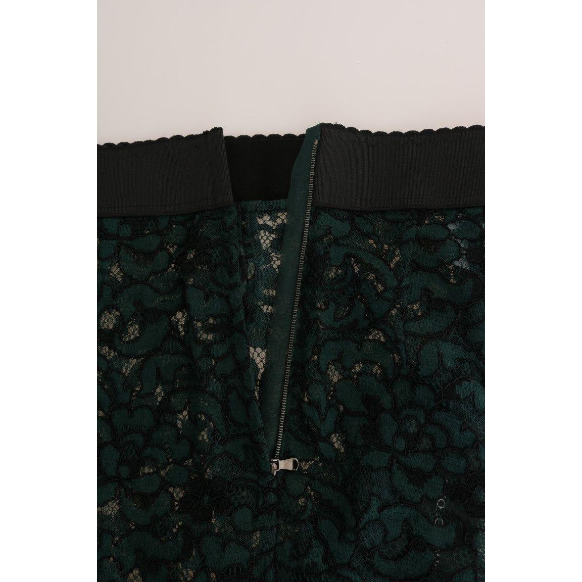 Dolce & Gabbana High Waist Floral Lace Slim Trousers Dolce & Gabbana