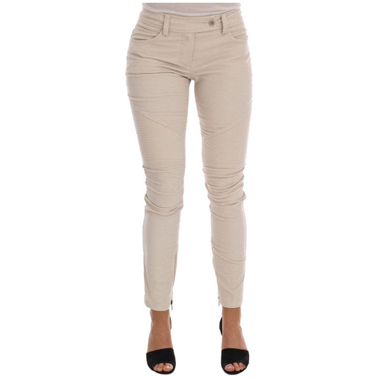 Ermanno Scervino Beige Slim Jeans Corduroy Skinny Pants
