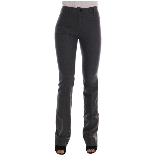 Ermanno Scervino Gray Wool Stretch Slim Pants