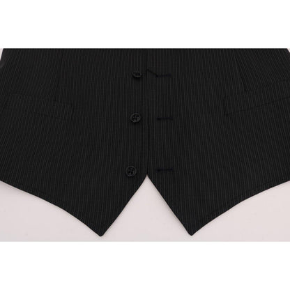 Dolce & Gabbana Gray Wool Stretch Vest