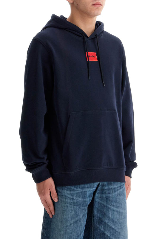 Hugo Hugo logo patch hoodie