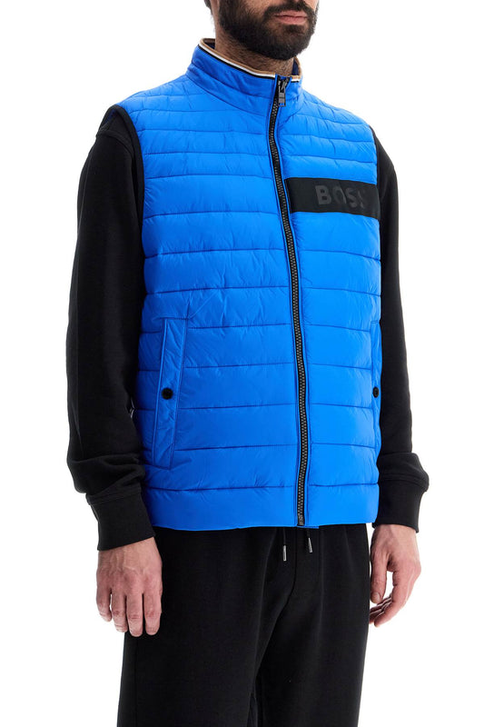 Boss bright blue quilted gilet with high collar and zip Jackets Boss