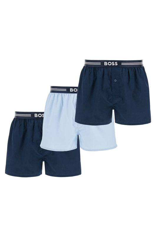 Boss men's boxer 3 pairs dark blue cotton Beachwear & underwear Boss