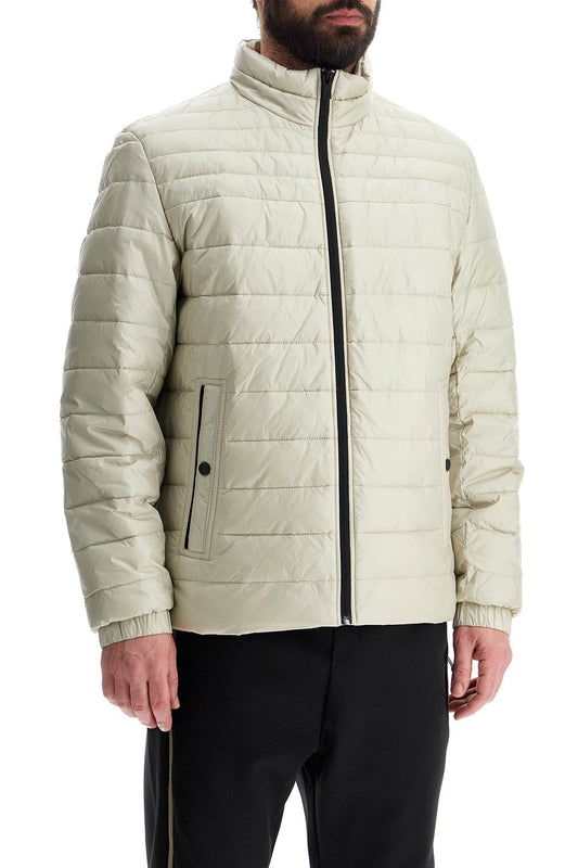 Boss light beige quilted jacket with zip Vests Boss