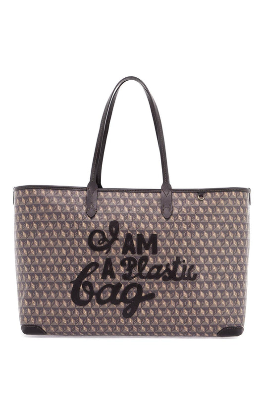 Anya Hindmarch i am a plastic bag zipped motif tote bag Shopper Anya Hindmarch