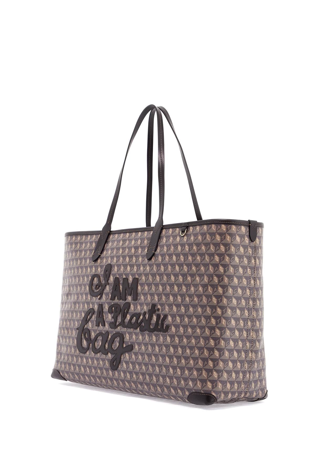 Anya Hindmarch i am a plastic bag zipped motif tote bag Shopper Anya Hindmarch