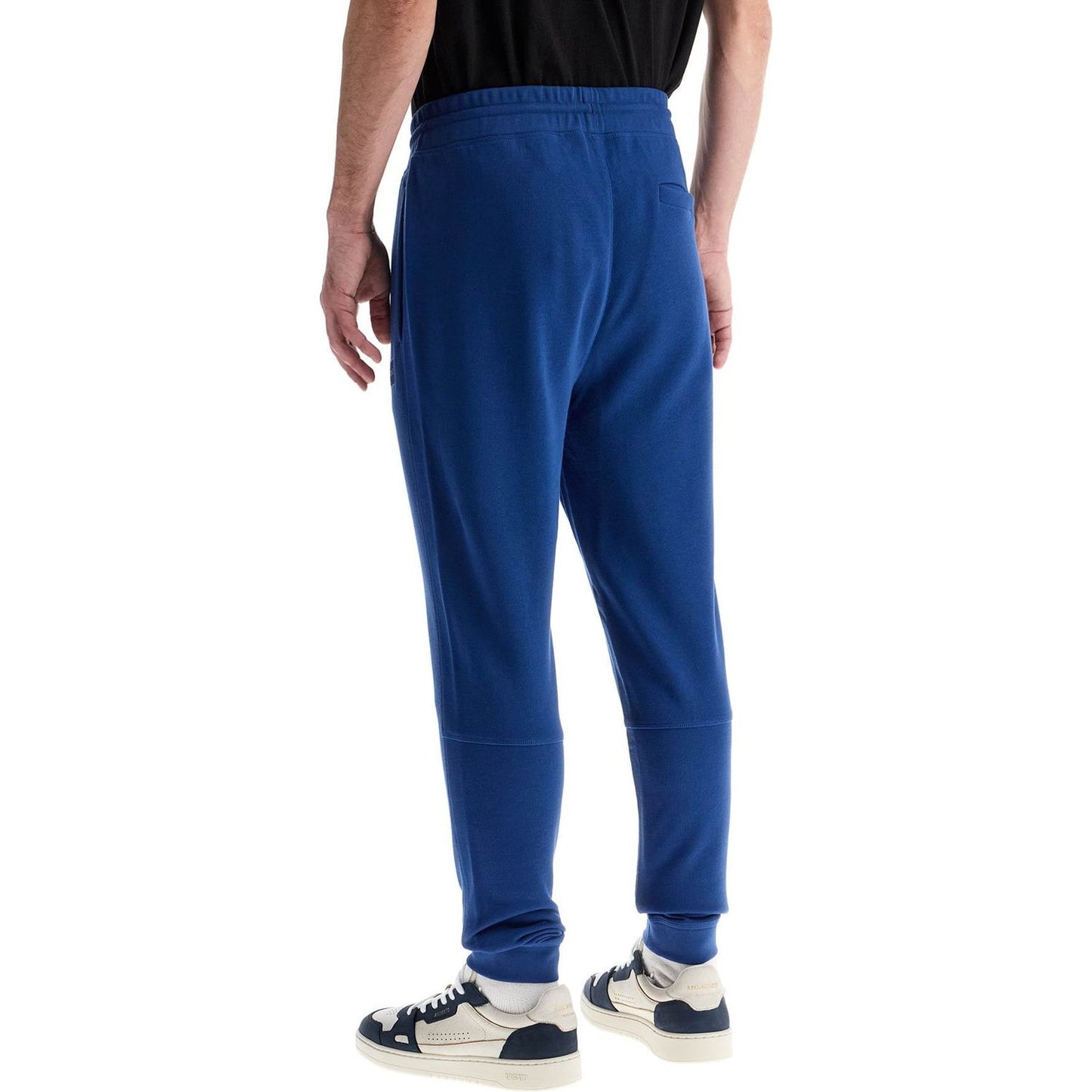 Boss regular fit high-waisted blue cotton pants