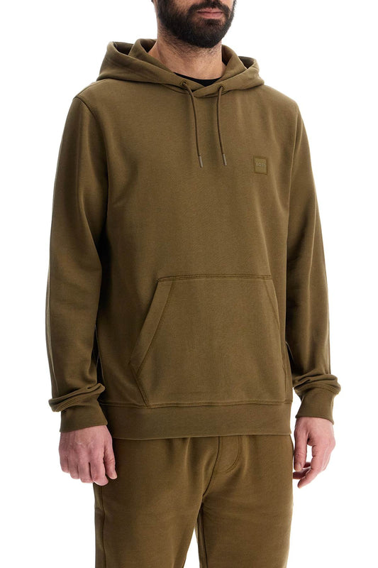 Boss green zip-up hoodie with kangaroo pocket cotton Topwear Boss