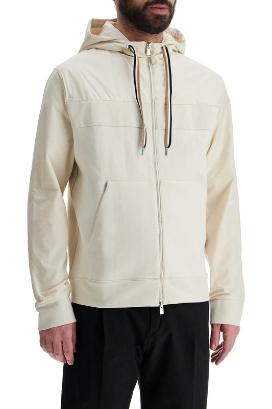 Boss white slim fit zip-up hoodie Topwear Boss