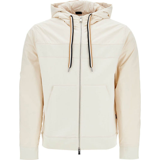 Boss white slim fit zip-up hoodie Topwear Boss