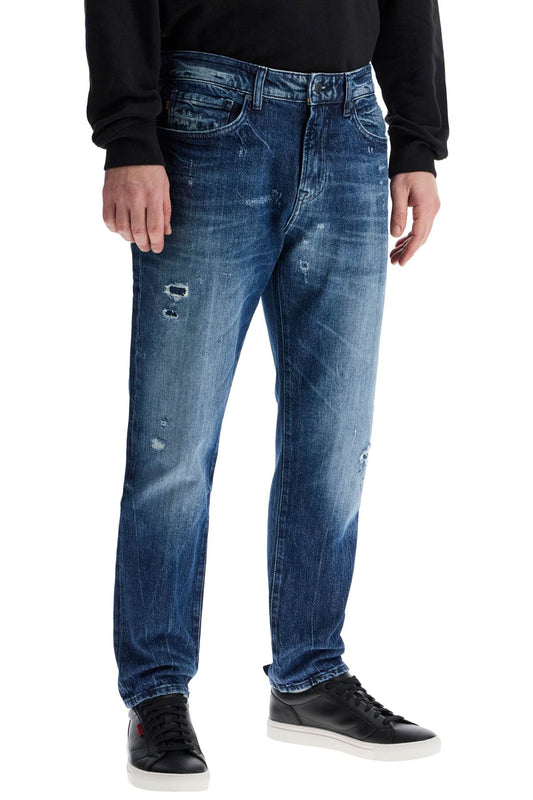 Boss regular fit turquoise jeans with faded effect Jeans Boss