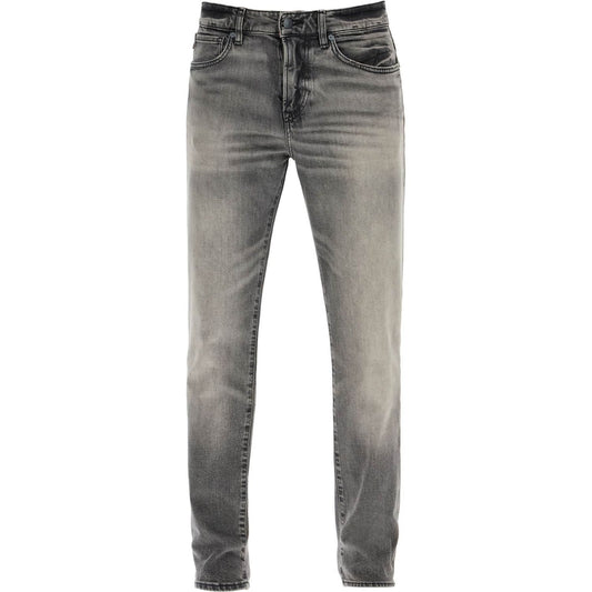 Boss jeans re.maine grigio scuro cotone vita media vestibilità dritta Jeans Boss