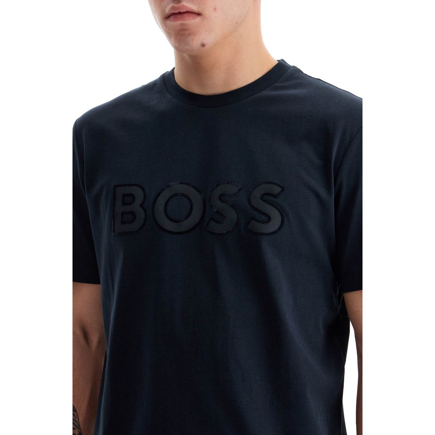 Boss t-shirt with patch logo design Topwear Boss