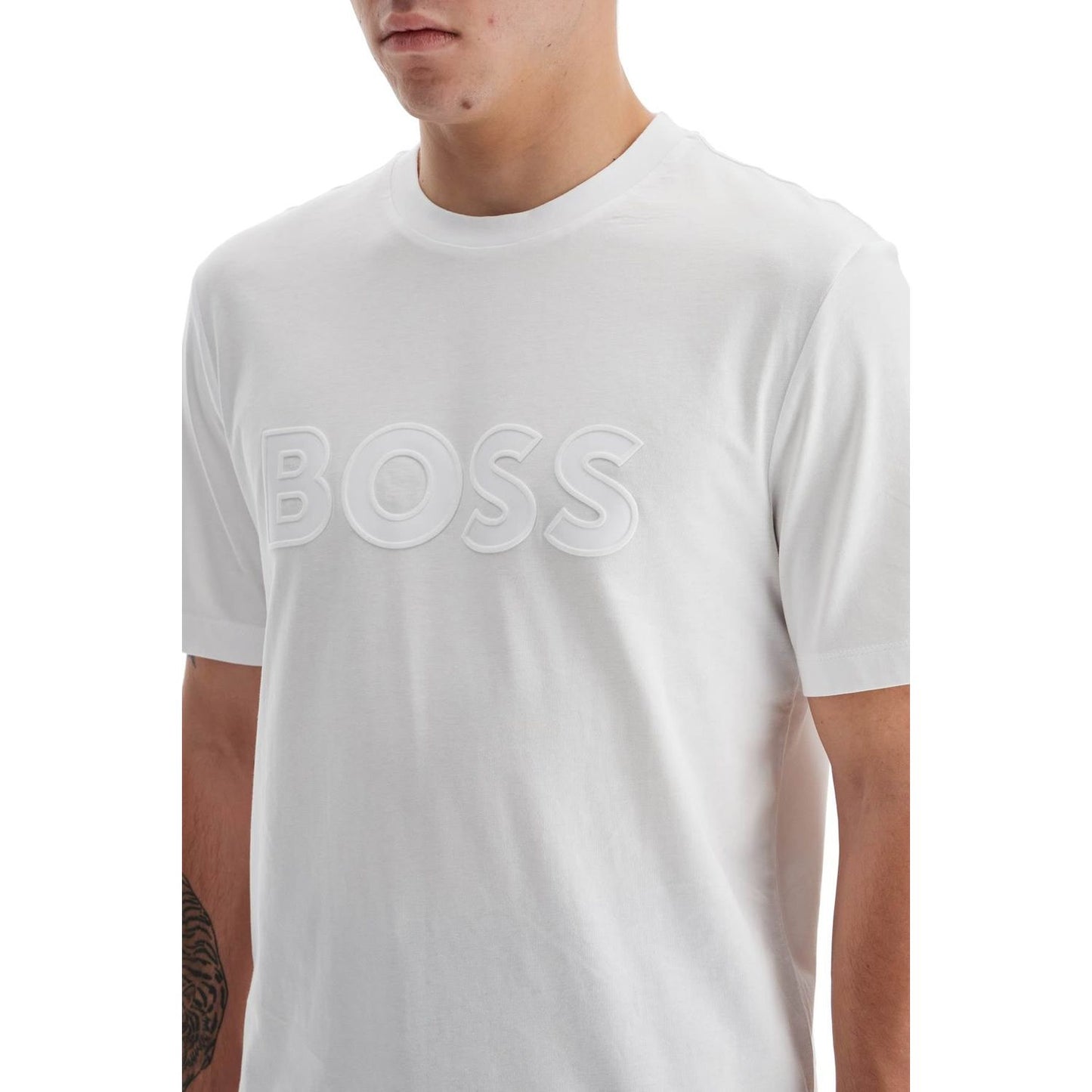 Boss t-shirt with patch logo design Topwear Boss