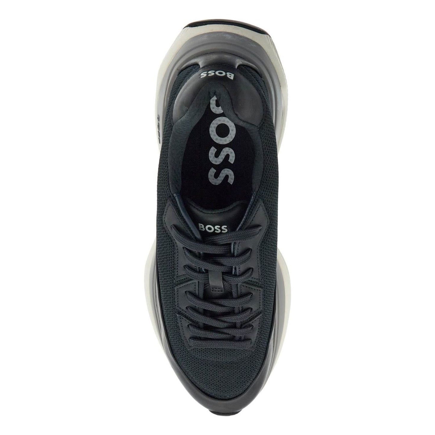 Boss sneakers void_runn_ltny dark blue mix materials rubber sole