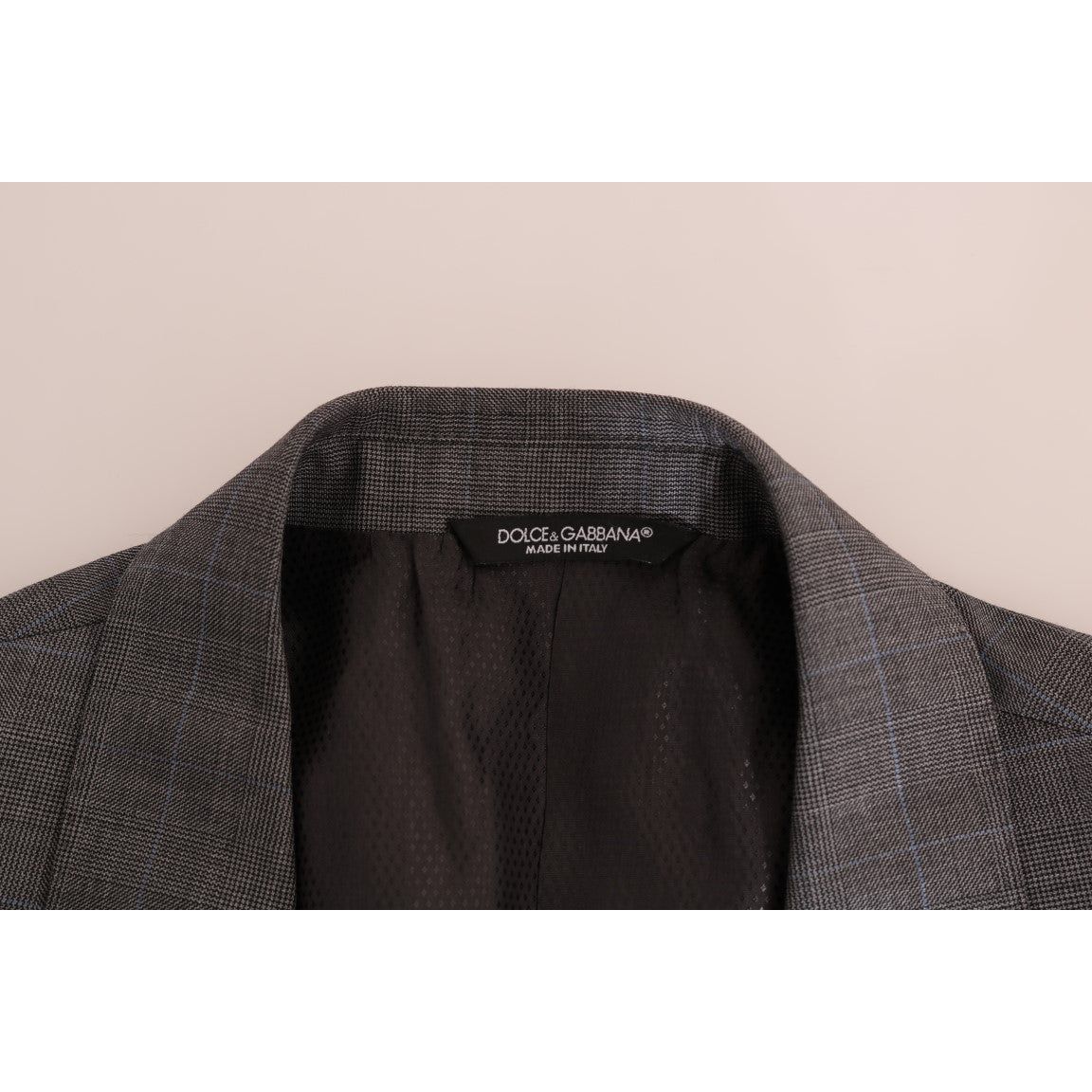 Dolce & Gabbana Sleek Gray Checkered Wool Blazer Dolce & Gabbana