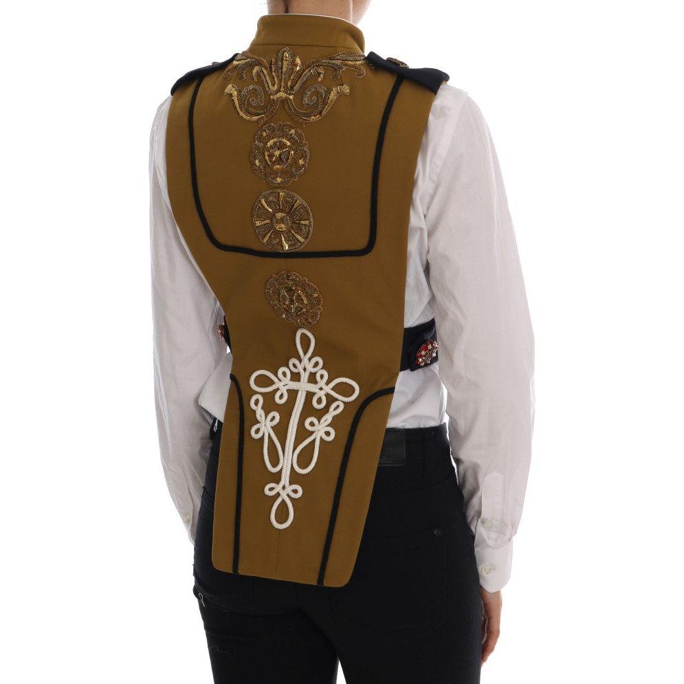 Dolce & Gabbana Runway Embellished Crystal Cross Vest Vest Jacket Dolce & Gabbana