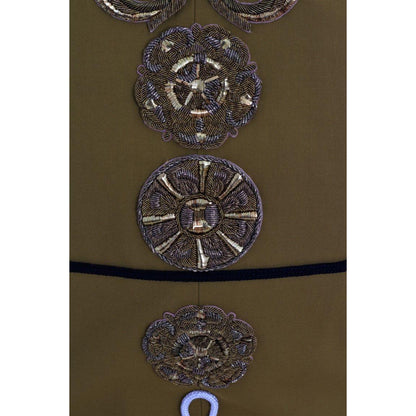 Dolce & Gabbana Yellow Crystal Cross Vest Jacket