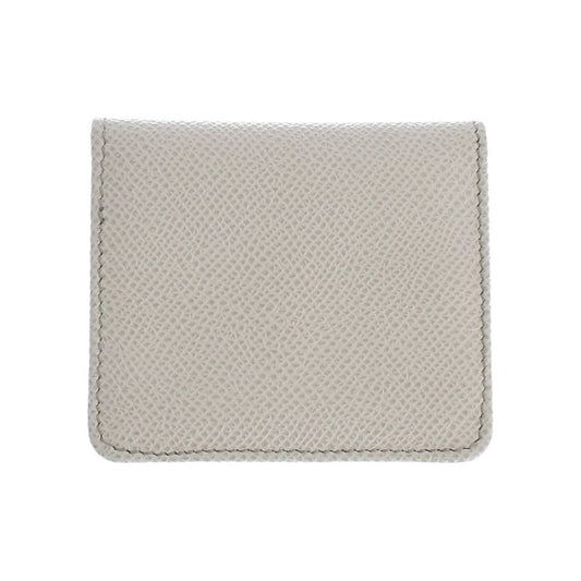 Dolce & Gabbana Sleek White Leather Condom Case Wallet Wallet Dolce & Gabbana