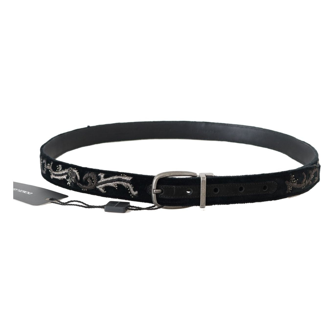 Dolce & Gabbana Elegant Black Cotton-Leather Men's Belt Belt Dolce & Gabbana