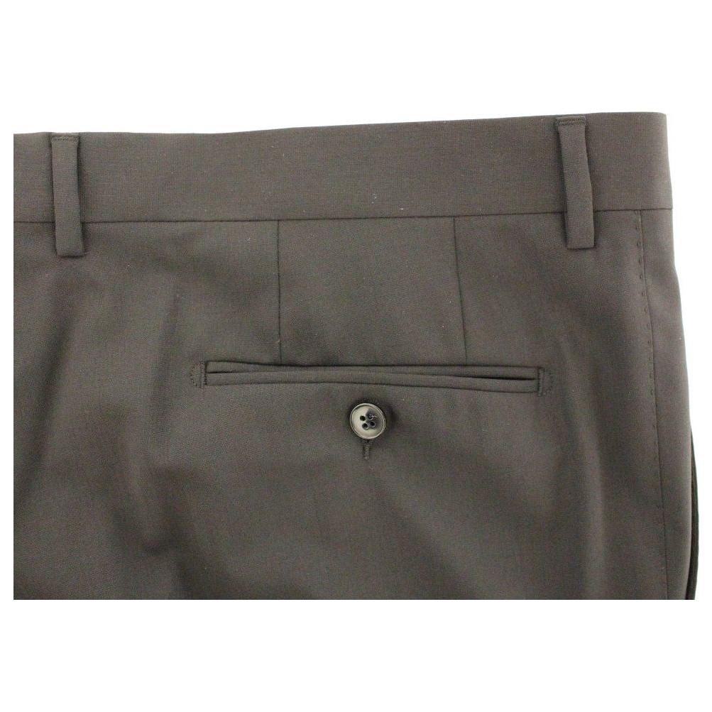 Dolce & Gabbana Black Wool Stretch Pleated Pants