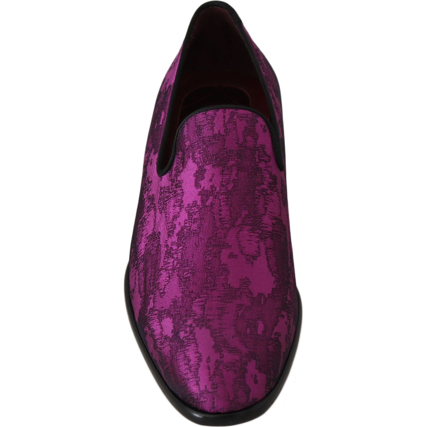 Dolce & Gabbana Elegant Silk-Wool Blend Loafers in Purple Dolce & Gabbana