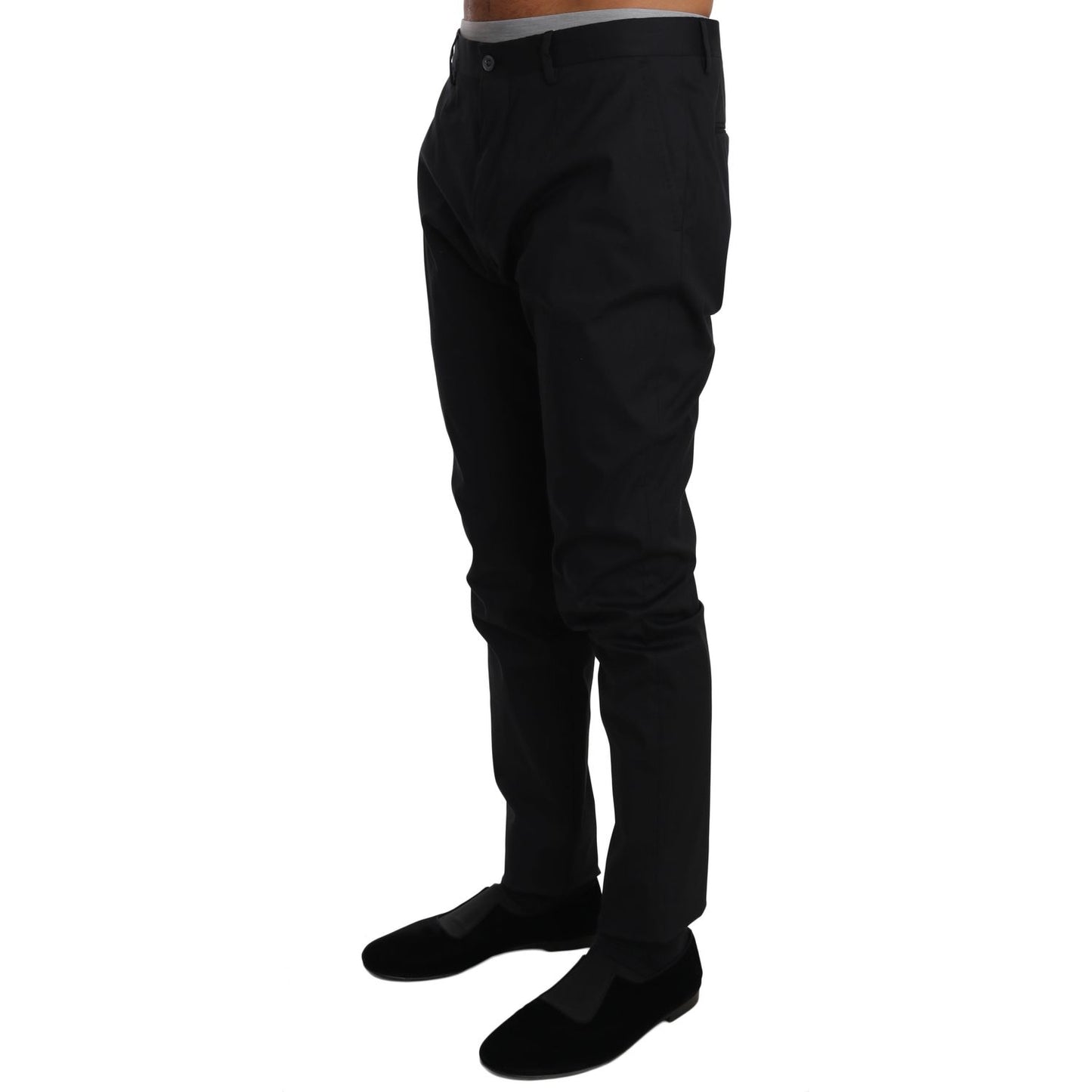 Dolce & Gabbana Elegant Black Formal Wool-Blend Trousers Jeans & Pants Dolce & Gabbana