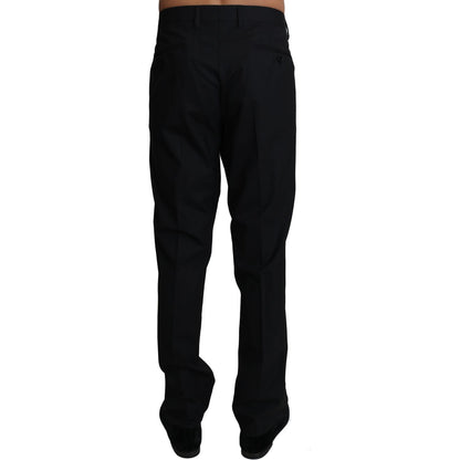 Dolce & Gabbana Black Wool Stretch Dress Trousers Pants