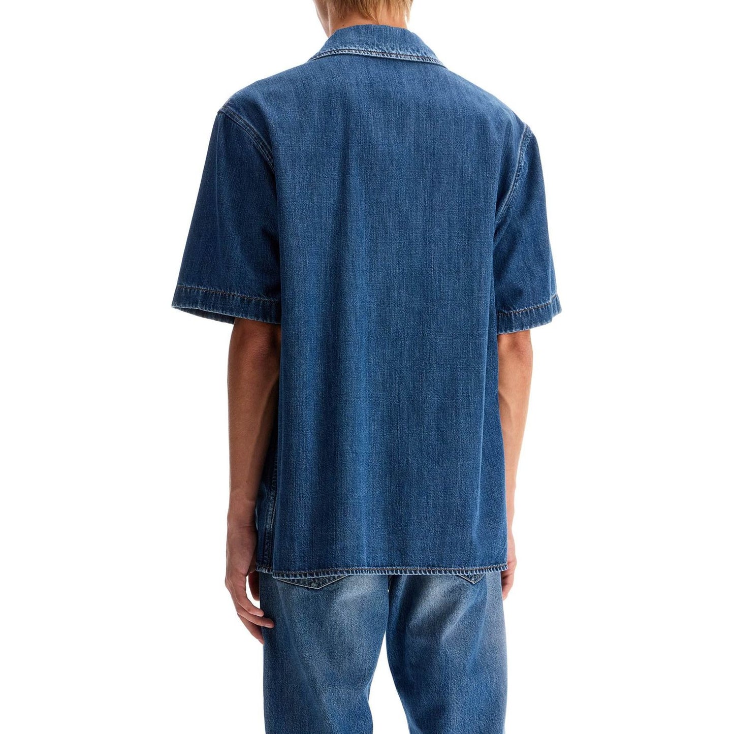 Valentino Garavani denim bowling shirt for men