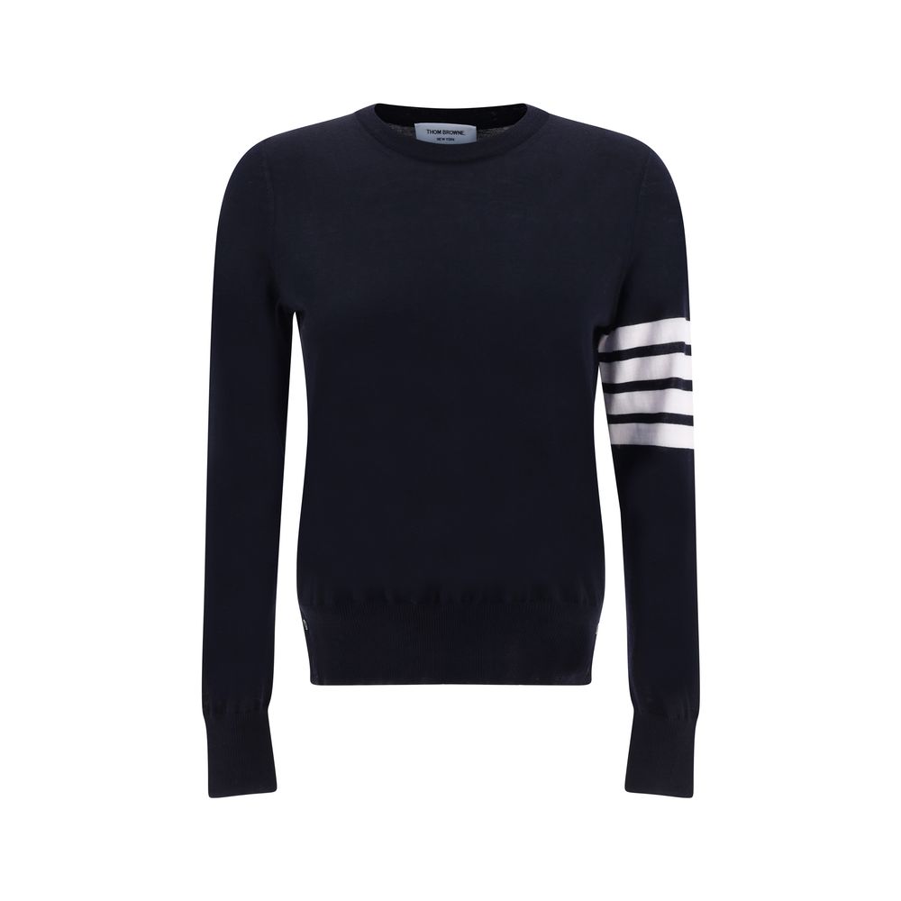 Thom Browne Blue Fleece Wool Sweatshirt