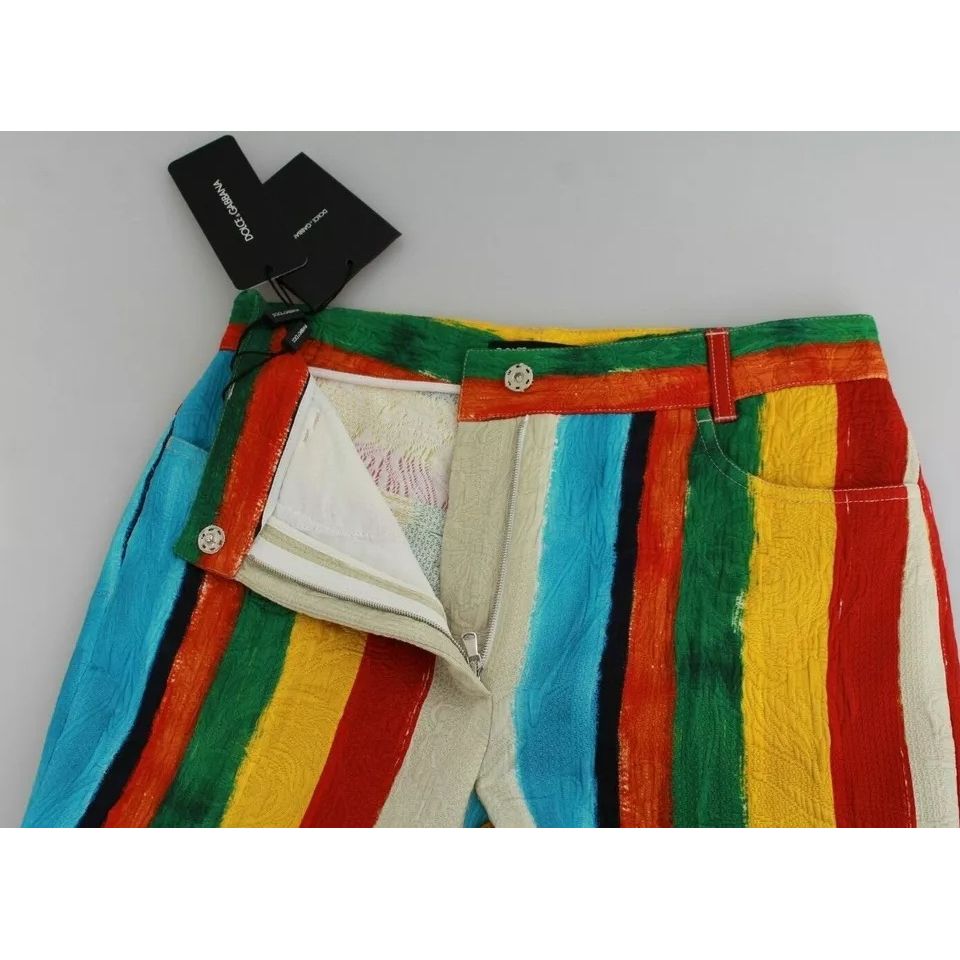 Dolce & Gabbana Multicolor Flared Riga Pittorica Pants