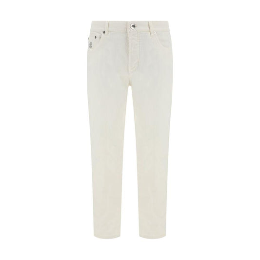 Brunello Cucinelli Jeans with turn-up hem Brunello Cucinelli Light Gray