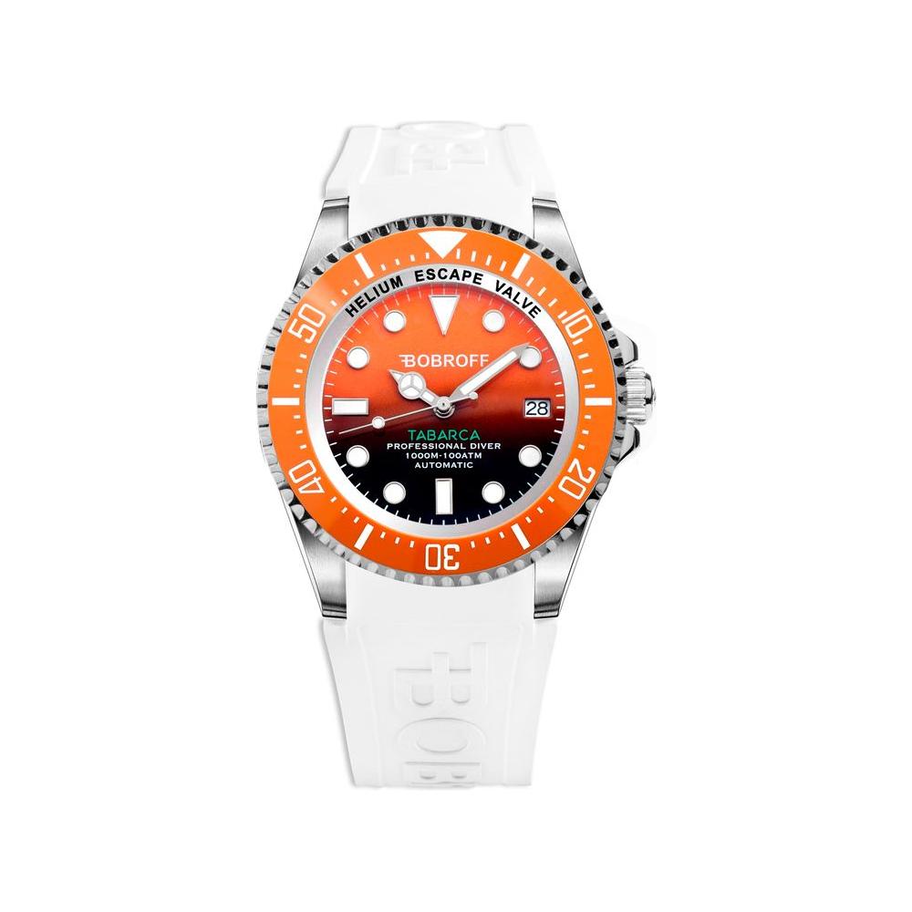Bobroff White Rubber Watch Bobroff Beige