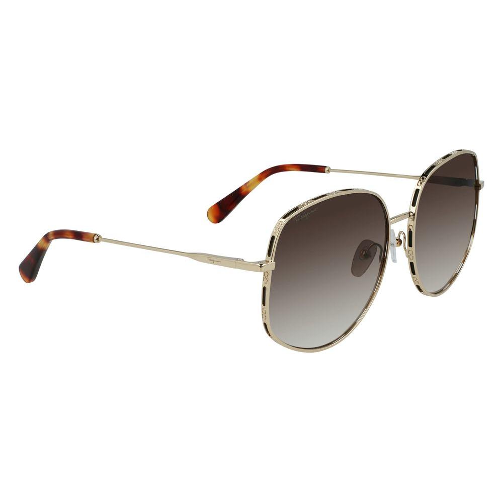 Salvatore Ferragamo Gold Metal Sunglasses Salvatore Ferragamo