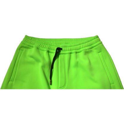 Dolce & Gabbana Green Patchwork Cargo Bermuda Shorts