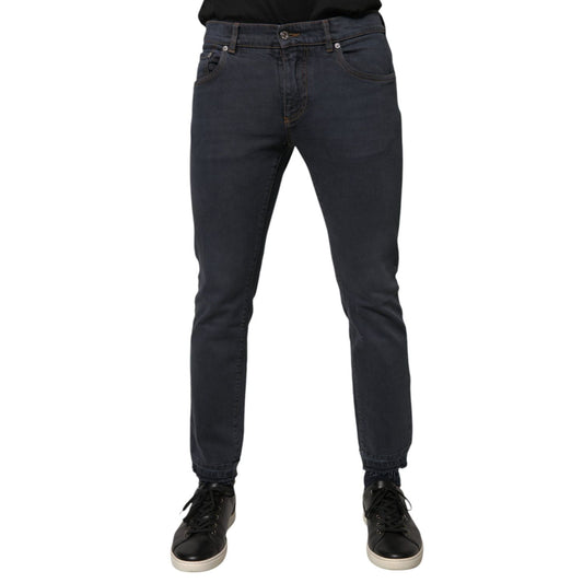 Dolce & Gabbana Dark Gray Cotton Skinny Denim Jeans