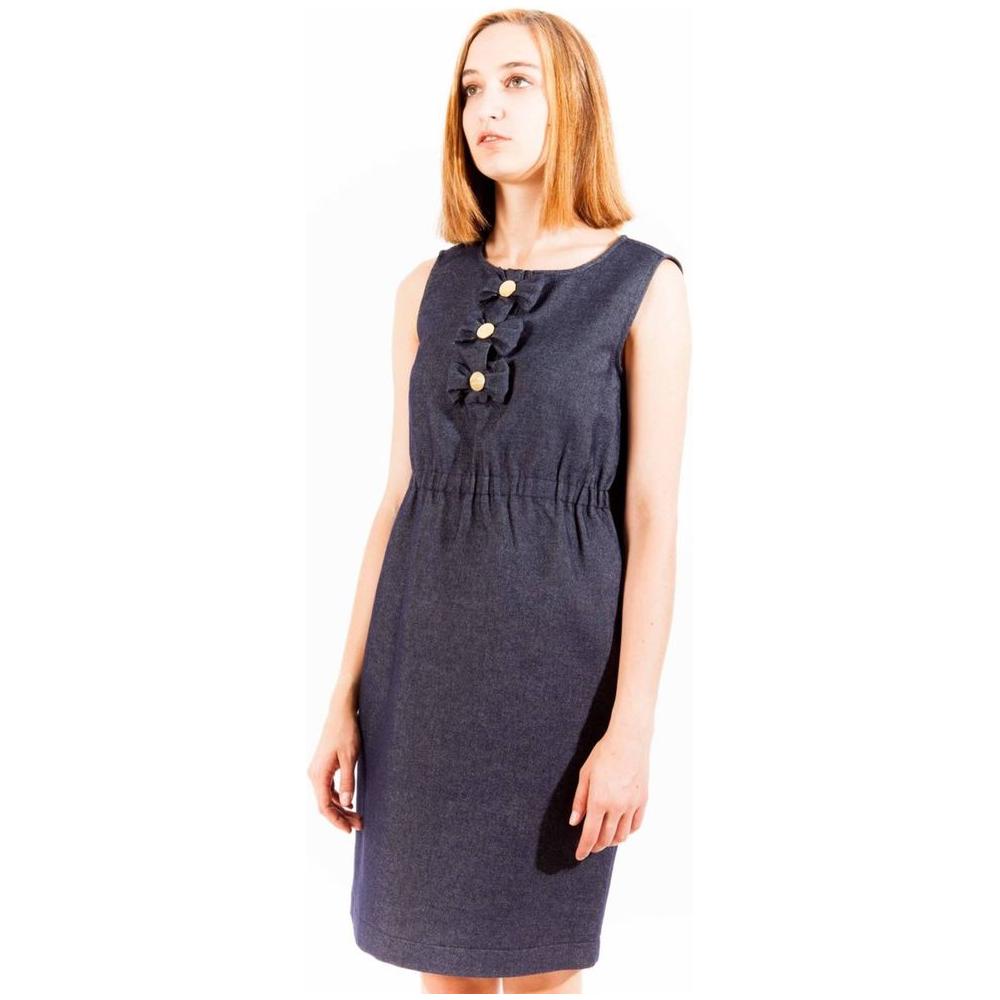 Love Moschino Blue Cotton Women Dress Love Moschino