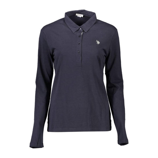 U.S. POLO ASSN. Blue Cotton Women Polo Shirt U.S. POLO ASSN.