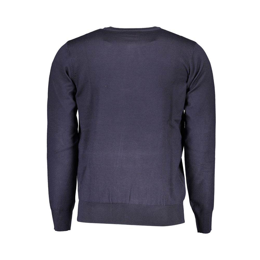 U.S. Grand Polo Blue Viscose Men Sweater U.S. Grand Polo