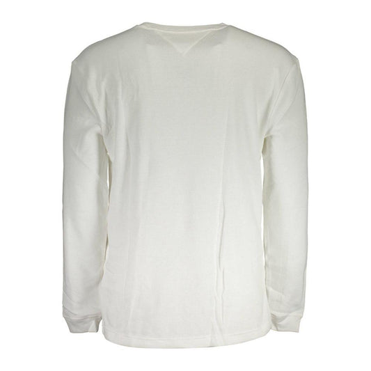 Tommy Hilfiger White Cotton Men Sweater Tommy Hilfiger