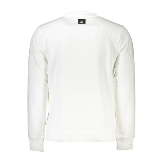 Cavalli Class White Cotton Men Sweater Cavalli Class