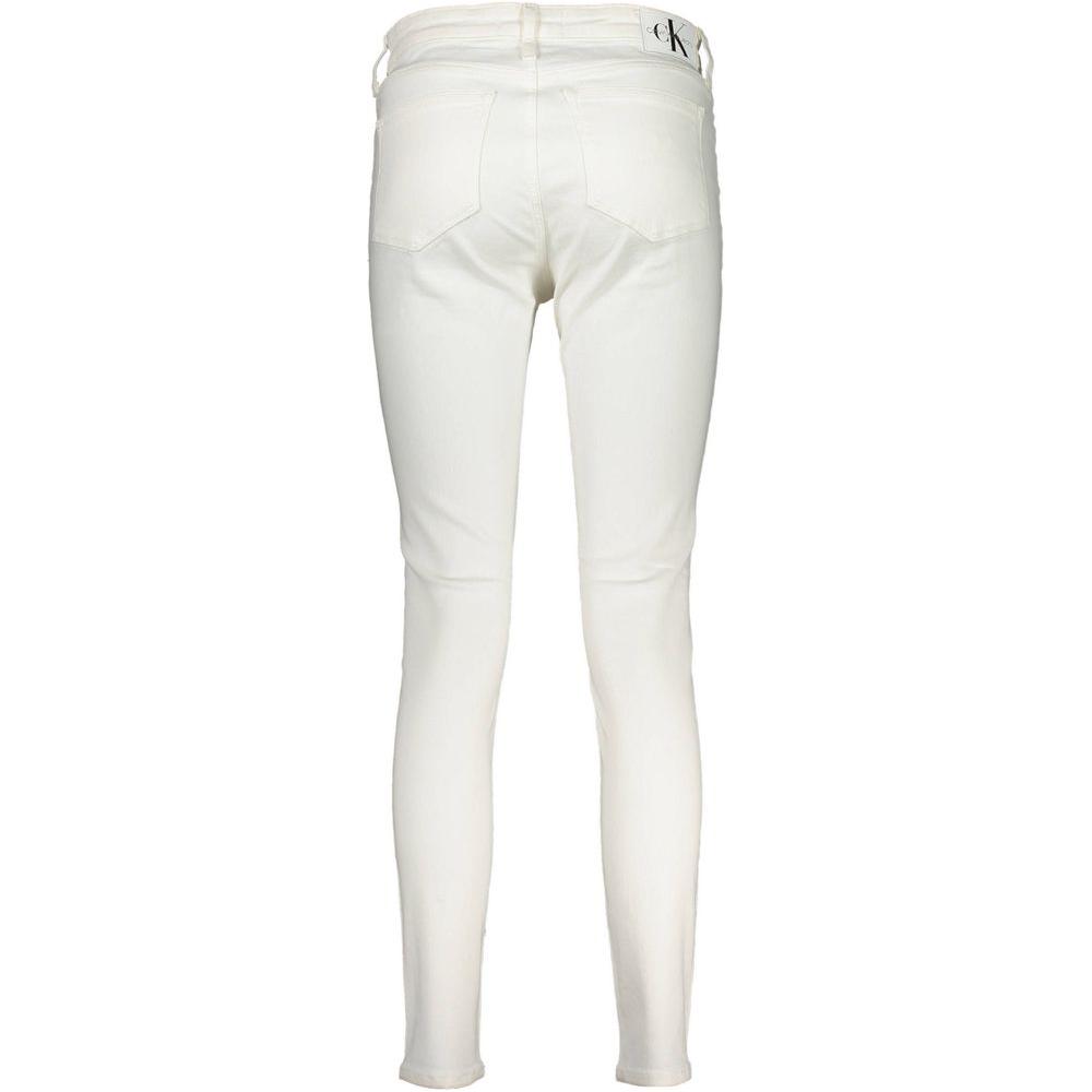 Calvin Klein White Cotton Women Jeans Calvin Klein