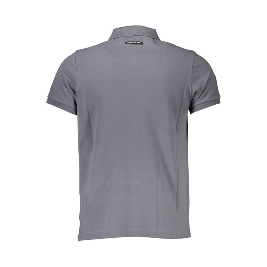 Cavalli Class Gray Cotton Men Polo Shirt Cavalli Class