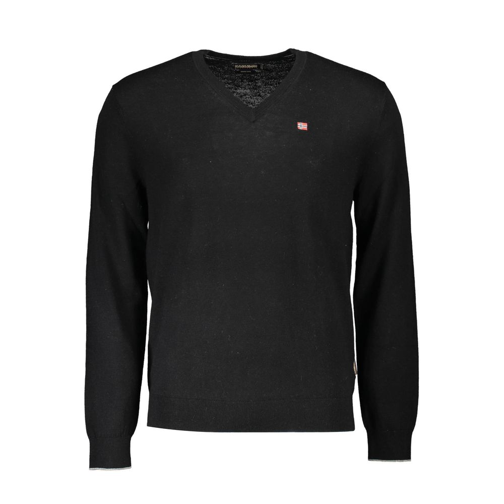 Napapijri Black Wool Men Sweater Napapijri