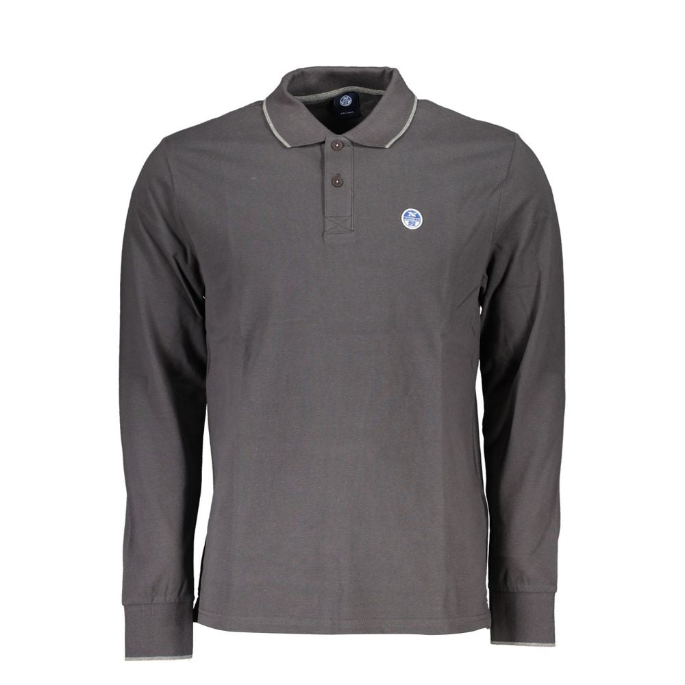 North Sails Gray Cotton Men Polo Shirt North Sails