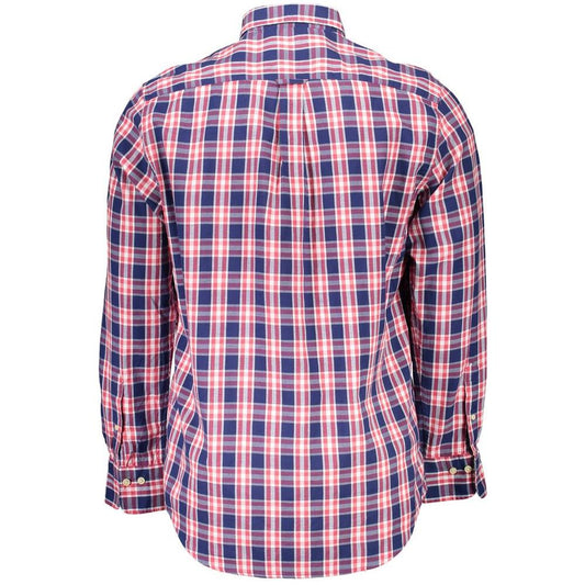 Gant Casual Blue Cotton Shirt with Button-Down Collar Gant