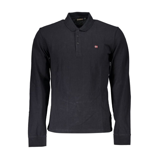 Napapijri Black Cotton Men Polo Shirt Napapijri