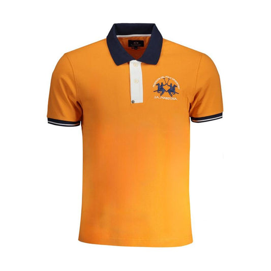 La Martina Orange Cotton Polo Shirt