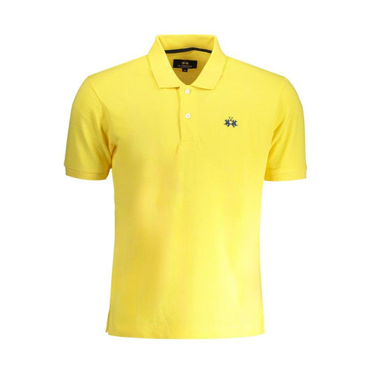 La Martina Yellow Cotton Polo Shirt