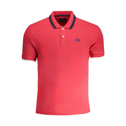 La Martina Red Cotton Polo Shirt